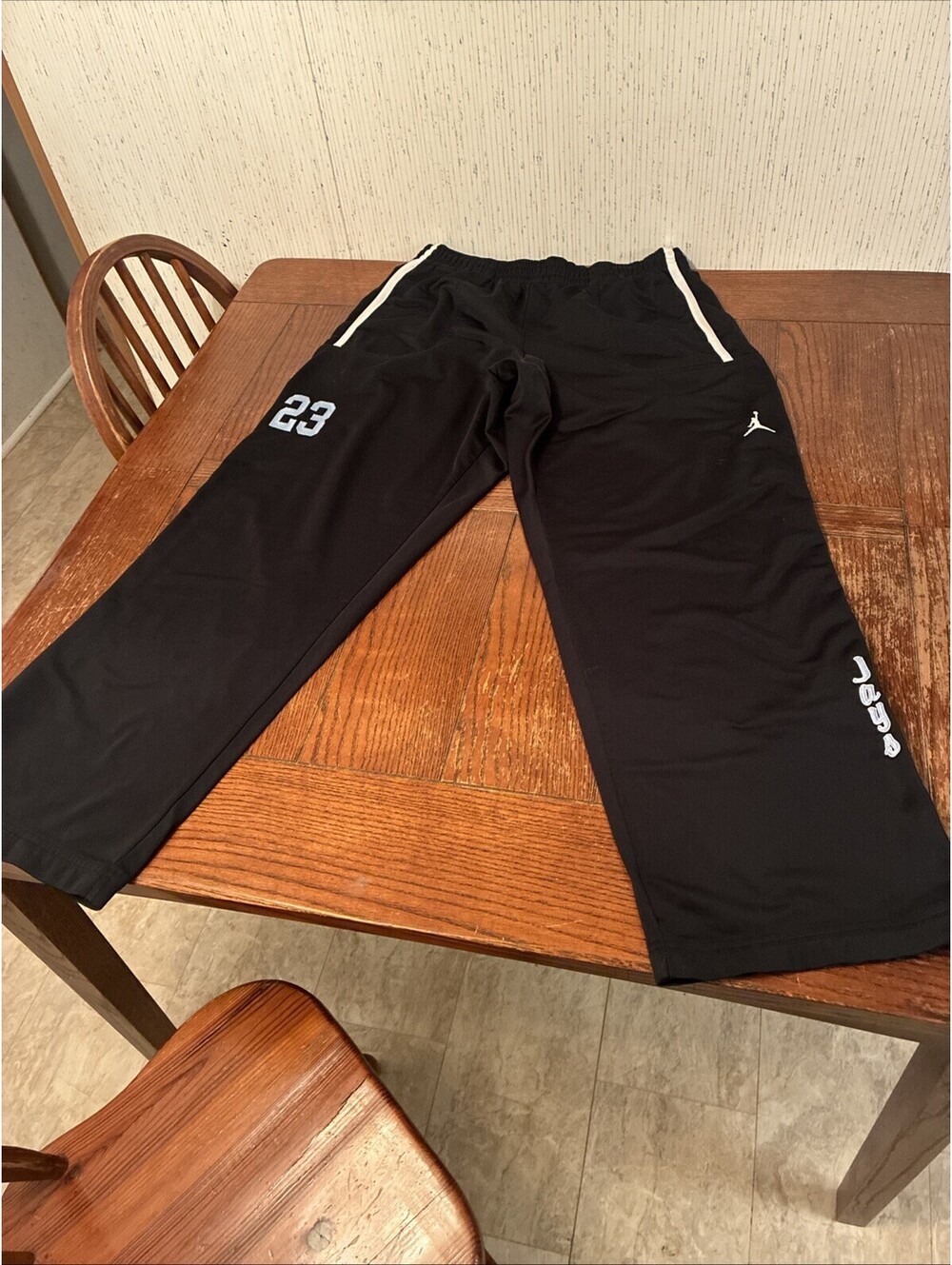 Jordan Essentials Track Pants Men's XL Black Baggy Basketball Zipper Cuff